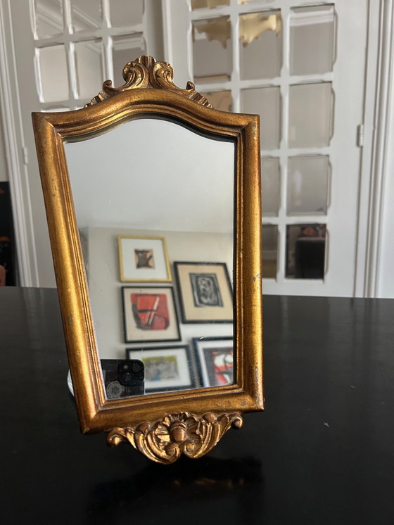 Image 1 of Golden Wood Wall Mirror