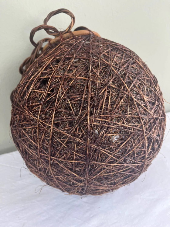 Lampada a sospensione a sfera in vimini – Lampade a sospensione, Wicker, Rattan, Vintage (photo 2 of 8)