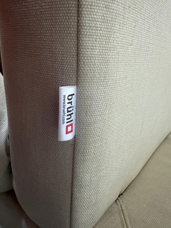 Image 1 of Brühl Moule Sofa Beige Sand Sleeper Sofa Designer Couch