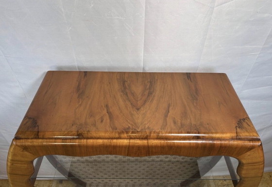 Image 1 of Vitrine Art Déco vintage en noyer, années 1930-1940