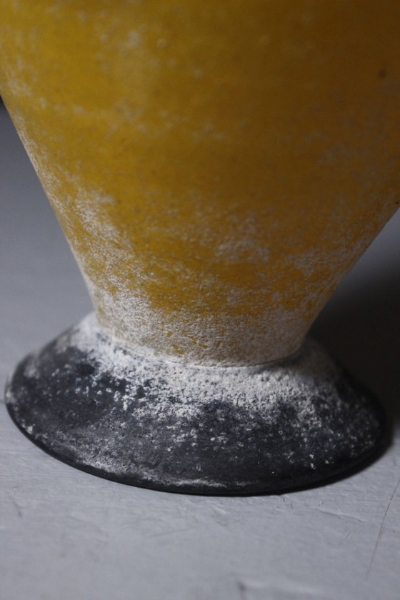 Vintage Murano Glass Blown Glass Vase, Scavo Technique, Italy, 1980s (photo 8 of 10)