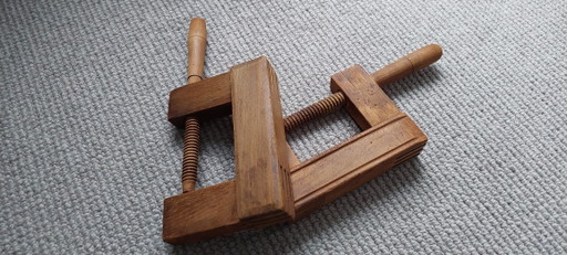 Juego de 2 pinzas/sujetalibros de madera antiguos (aprox. 1900) – decoratieve objecten, Wood