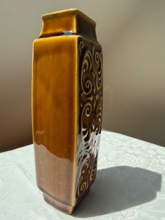 Ditmar Urbach Ceramic Vase & Box Czechoslovakia Set - Free Matching Ashtray (photo 3 of 11)