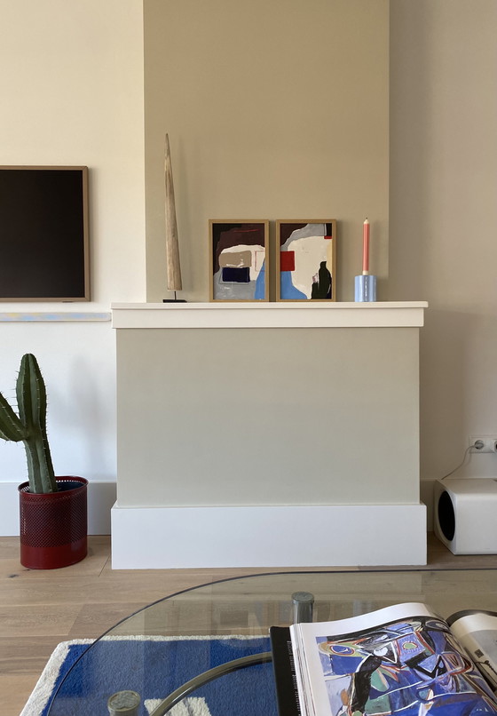 Image 1 of Diptych abstract paintings 21x30 (A4) including frame