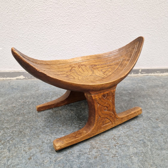Antiek Houten Bankje Maron Kruk Fruitschaal – Krukjes, Wood (photo 9 of 10)