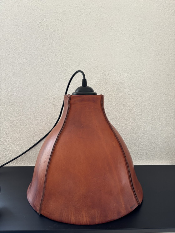 Image 1 of Vintage Leren Hanglamp 