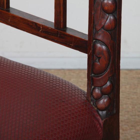 Image 1 of Set van 6 art-deco stoelen, Frans werk uit de jaren 30.