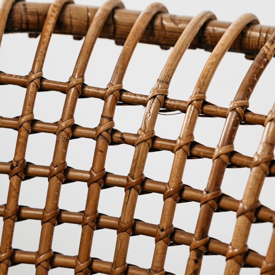 Image 1 of Tito Agnoli B4 Bonacina Coppia Di Poltrone Rattan Mid-Century Design 1950’s