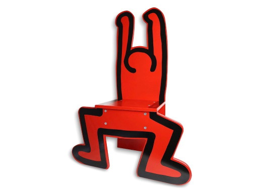 Keith Haring Kinderstuhl rot