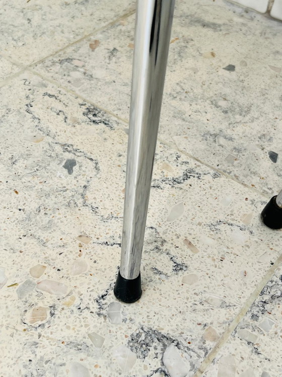 Image 1 of Lot de deux chaises vintage formica gris et chrome