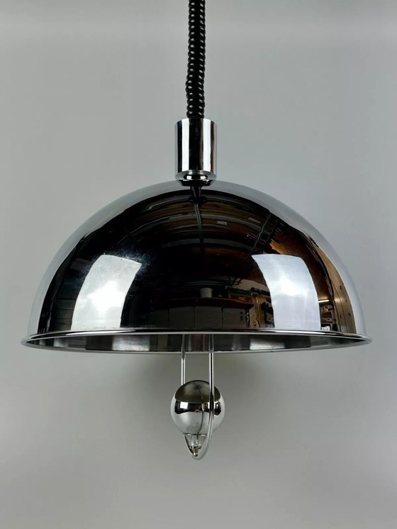 Image 1 of Lámpara de techo colgante Florian Schulz P58 de latón, años 60 y 70, Space Age