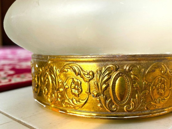 Image 1 of Verschnörkelte Glaseinbauleuchte im orientalischen Stil für Decke oder Wand