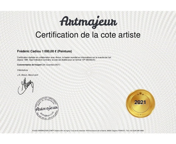 Image 1 of Acrylique Sur Papier Blanc Fabriano 300g. Format 65x50cm.