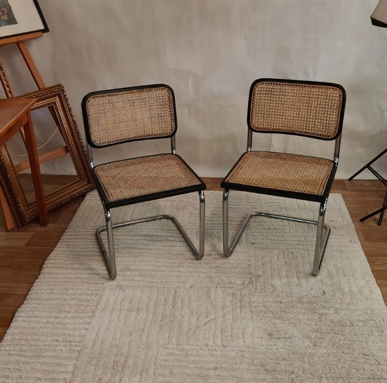 Sedia Cesca B32 Nera di Marcel Breuer, Italia – Sedie da pranzo, Rattan, Wood, Vintage (photo 10 of 15)
