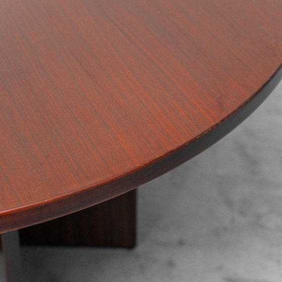 Image 1 of SET DA PRANZO VINTAGE ANNI '70 IN STILE MODERNO CON TAVOLO ROTONDO E 6 SEDIE