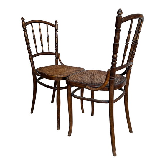 Image 1 of Pair of antique bentwood chairs – Weill & Co (circa 1900)