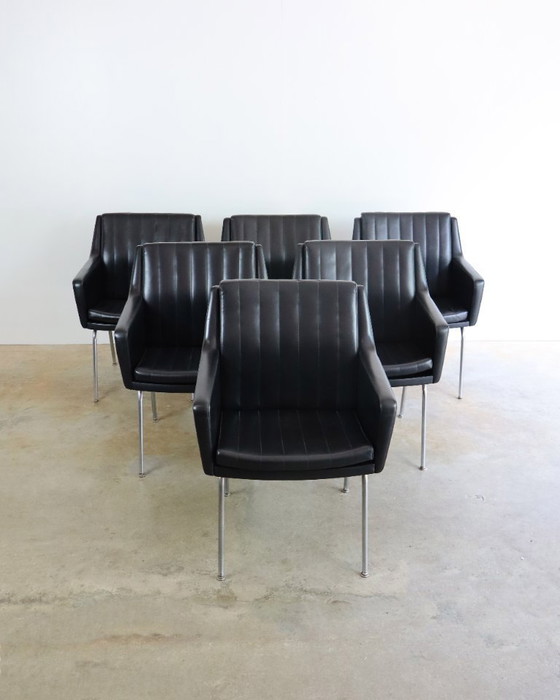 Image 1 of 6x Vintage Giroflex Martin Stoll stoelen