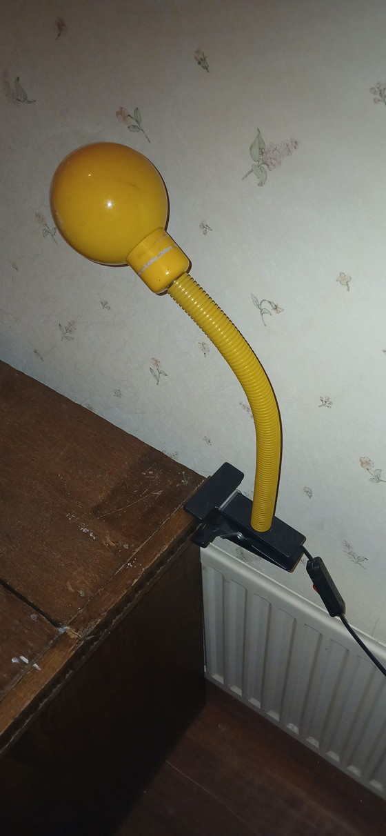 Image 1 of Lampada da scrivania vintage con collo d'oca flessibile e resistente al morsetto