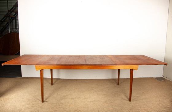 Image 1 of Zeer grote uitschuifbare tafel, 290 cm, van massief teakhout, model 542, van Inger Klingenberg voor France & Son 1960.