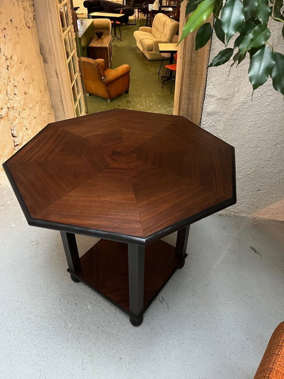 Image 1 of Mesa auxiliar hexagonal Art Déco