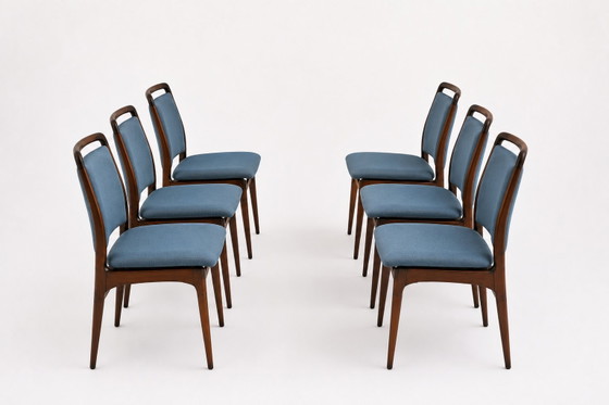 Image 1 of Johannes Andersen | Vintage Danish dining set | Extendable table + 6 chairs | 1960s