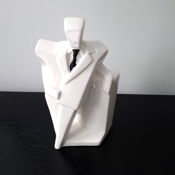 Image 1 of Vintage abstract Rick sculpture 80s post modern
