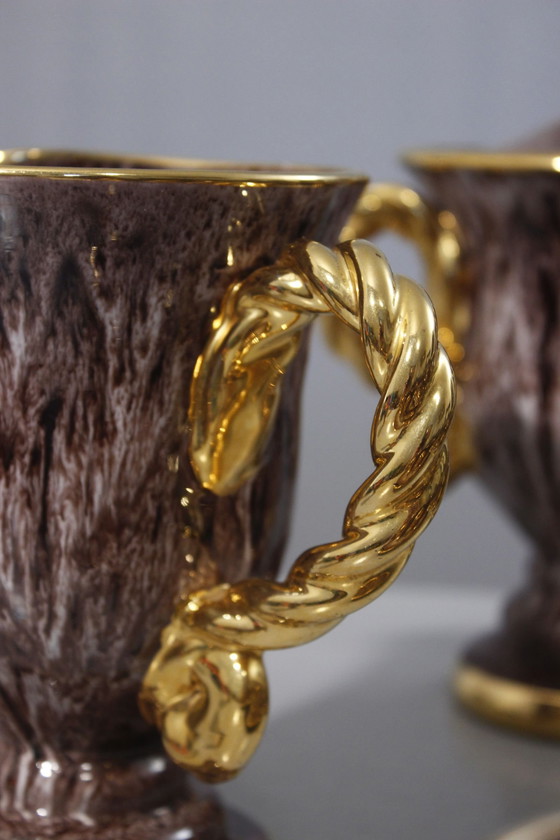 Image 1 of Marius Giuge À Vallauris - 40-delig ontbijtset Frankrijk 1950