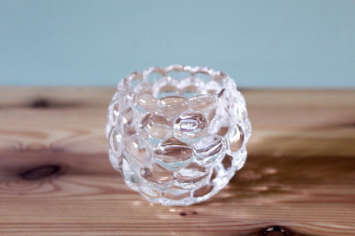 Himbeerförmiger Teelichthalter aus Glas