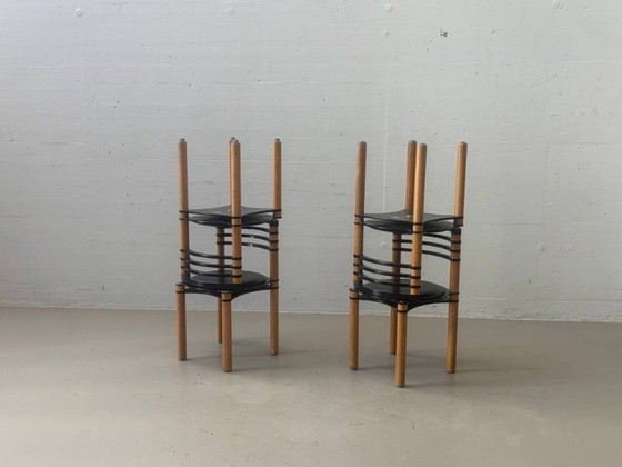Chaise empilable Dietiker Modell 6800 par Kurt Thut, années 1980 – Fauteuils d'appoint, Wood (photo 5 of 17)