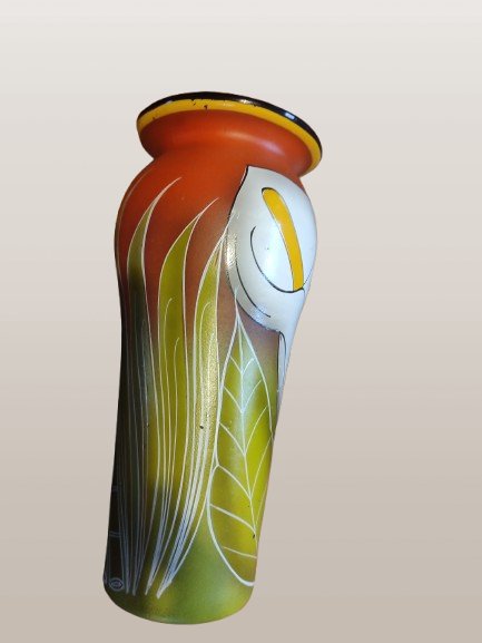 Image 1 of Vintage Vase aus Glas