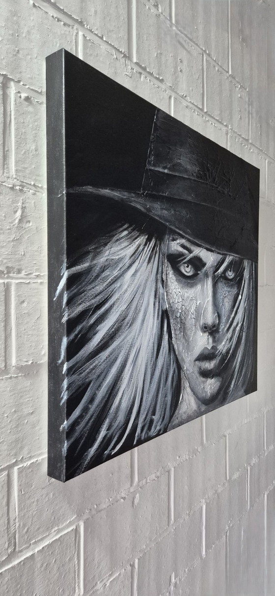 Traces Of What Remains - Acrylic on Linen Canvas Painting – Paintings & Drawings, Aluminium (photo 5 of 9)