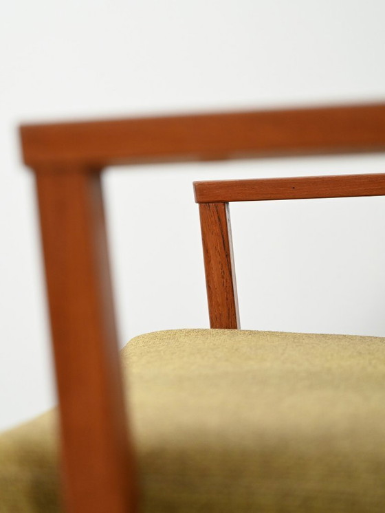 Image 1 of Coppia di poltrone danesi in teak con rivestimento verde