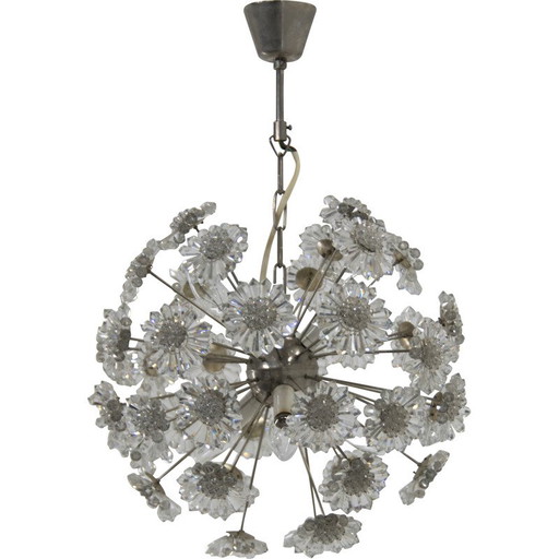 Vintage kroonluchter Dandelion van Preciosa, 1970