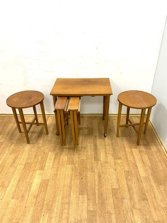 Image 1 of Tavolini ad incastro vintage di Paul Hundevad, design ceco, anni '60