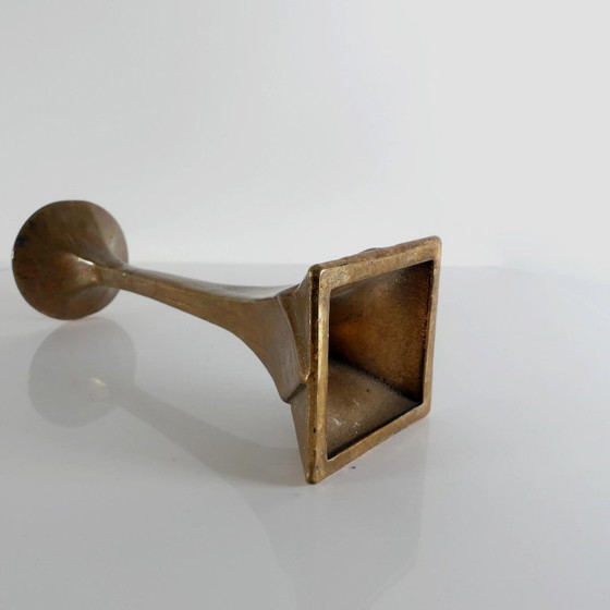 Image 1 of Brutalist bronze candlestick by Harjes, 1960s