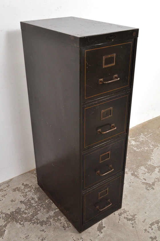 Image 1 of Mobiletto portadocumenti industriale vintage Strafor, anni '30