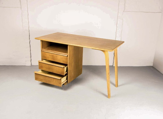 Image 1 of Cees Braakman Mid-Century Dutch Design EE02 Oak Desk for Pastoe. The Netherlands, 1950s.