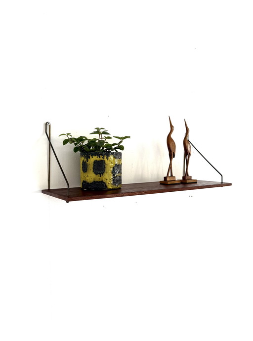 Vintage Teak Wall Shelf, 1960s