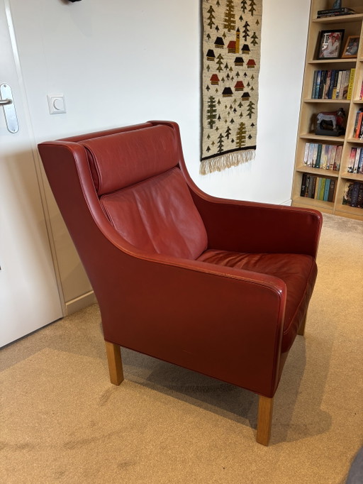 Borge Mogensen 2431 – Børge Mogensen, fauteuils, Leather, Wood (photo 2 of 7)