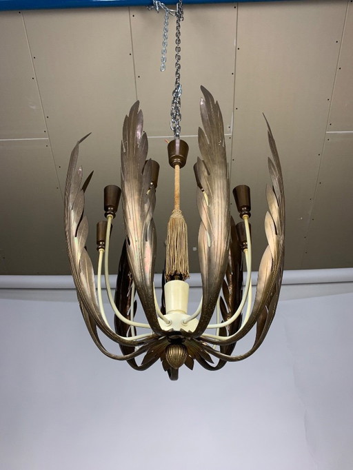 Vereinigte Werkstätten Munich chandelier 1950s