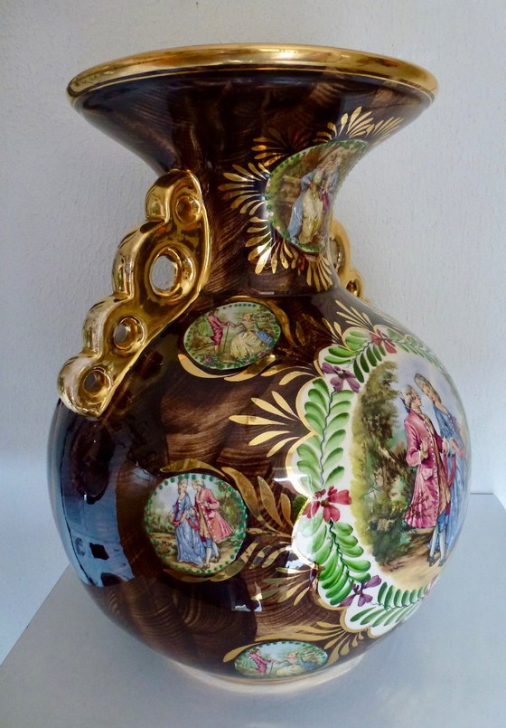 Zéér Grote Fragonard Vaas, In Uitstekende Staat. – Hubert Bequet, Vazen, Ceramic (photo 2 of 13)