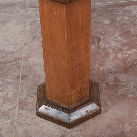 Selette Art Déco Hexagonale Placée Noyer – Bois, Art Deco (photo 2 of 10)