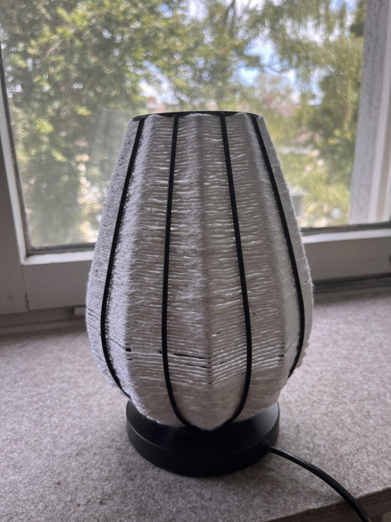 Lampe de table et de chambre artisanale – Metal, Textile (photo 5 of 5)