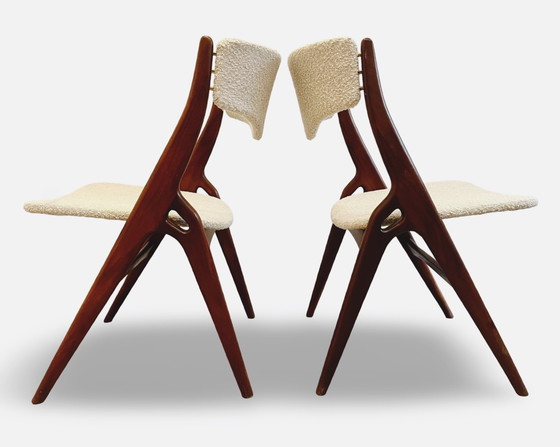 Image 1 of 4x Louis van Teeffelen Silla ASKA sillas de comedor bouclé