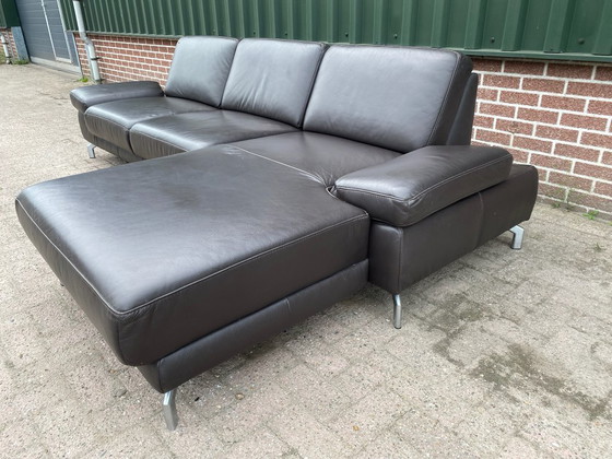 Image 1 of Henders and Hazel Napels hoekbank van bruin leer – Premium loungecomfort – Gratis levering