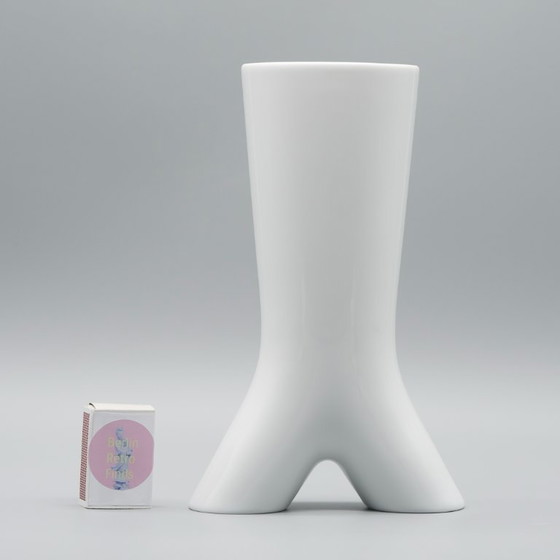 Image 1 of Rosenthal Studio Linie White Glossy Porcelain SPIRIT Vase Duo by Platt & Young