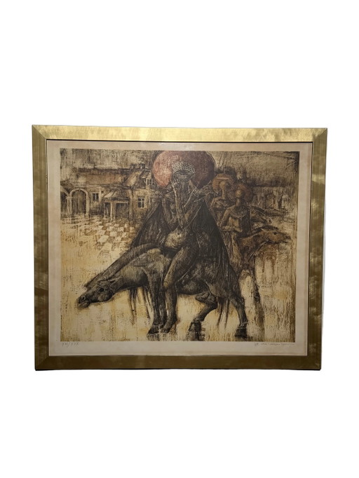“Ruiters Van Jabbeke” - Jef Van Tuerenhout– Litografía de edición limitada (16/30) – giclee prints