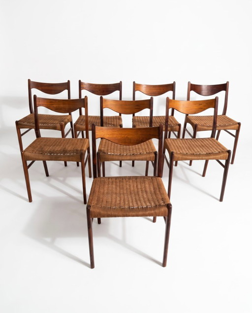 Lot de 8 chaises - A. Wahl Iversen - Glyngøre Stolefabrik - 1960