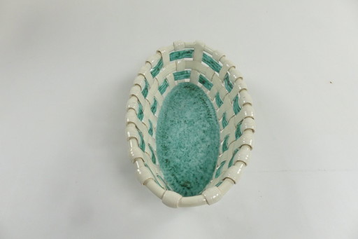 Sainte Radegonde large woven fruit dish circa 1950.