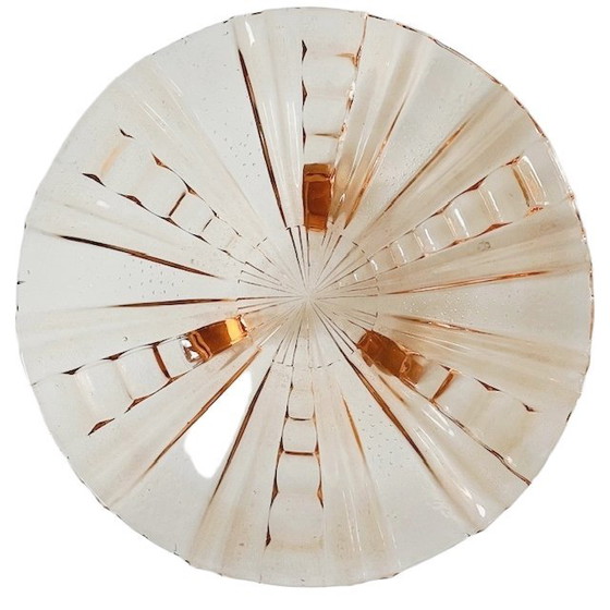 Image 1 of Fruttiera Art Déco in vetro rosa, anni '30